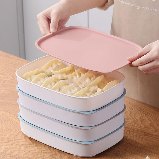 【保鲜收纳盒】密封保鲜饺子盒冰箱生鲜带盖多层冻饺子冻馄钝盒子【9.9包邮】 商品图4