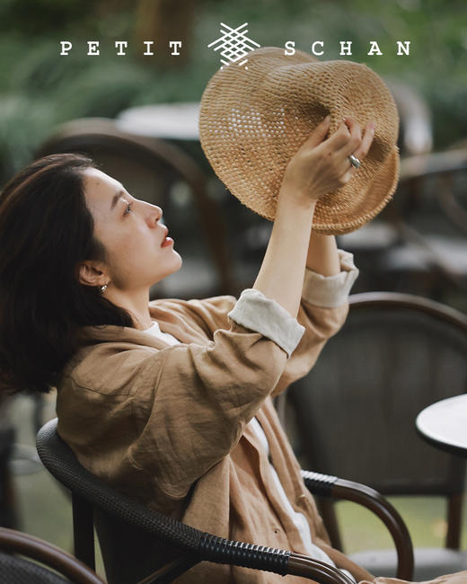 PETIT SCHAN小闪  CLO#027 Flow心流  36支盐缩工艺细亚麻东方禅意外套/裤子 商品图7