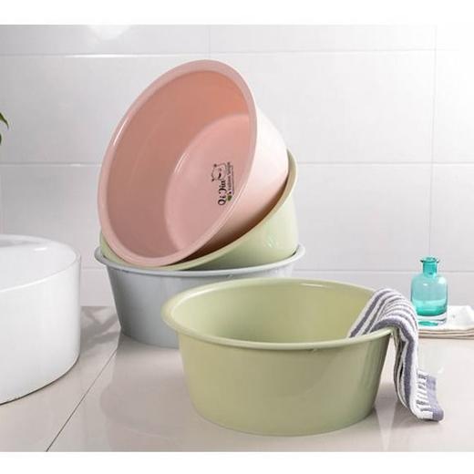 【加深设计三件套】圆形加厚塑料居家日用洗脸盆婴儿盆洗衣盆清洁工具 商品图5