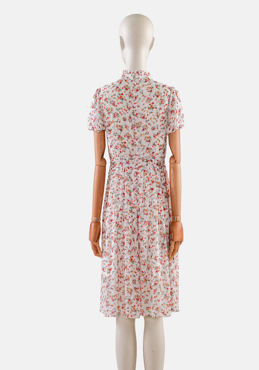 荷叶袖多折摆连衣裙（附腰带） 商品图3