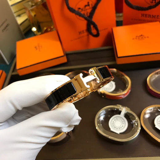 爱马仕H手镯-黑色珐琅 商品图1