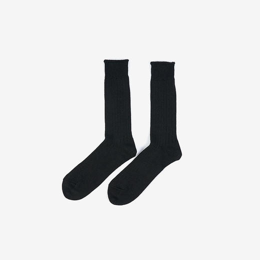 RoToTo LINEN COTTON CREW SOCKS日本奈良职人制棉麻罗纹袜子 商品图4