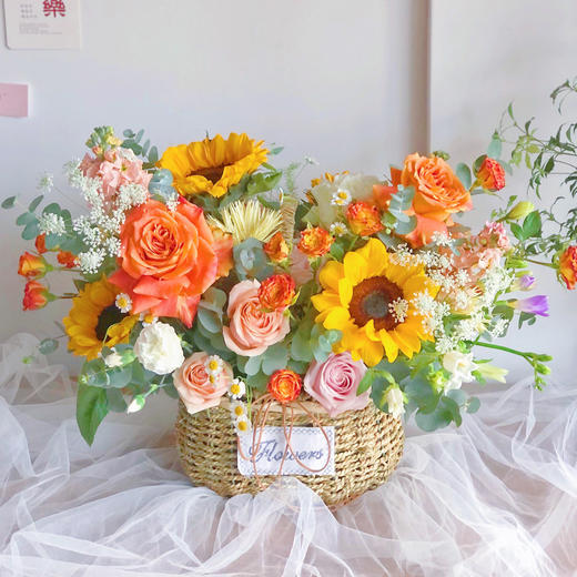 「最长的电影」-暖色系手提花篮 商品图0