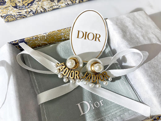 新款DIOR迪奥jadior珍珠耳钉耳环 商品图3