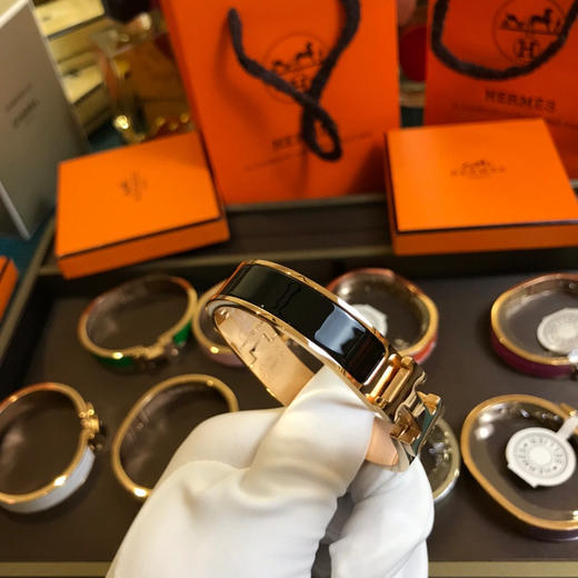 爱马仕H手镯-黑色珐琅 商品图3