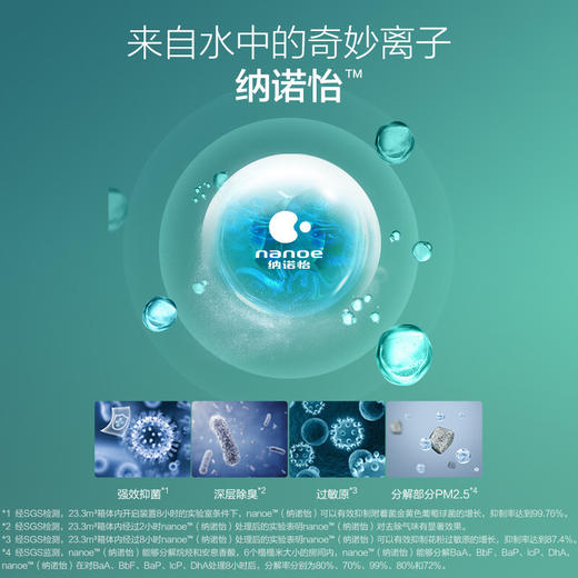 松下 （Panasonic）除甲醛空气净化器家用 除菌加湿除雾霾 纳米水离子 京鱼座智能生态产品 F-73C6VJD-S 商品图2