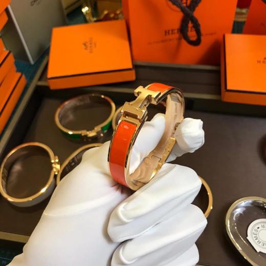 爱马仕H手镯-活力橙珐琅 商品图3