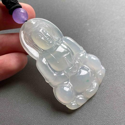 冰种飘阳绿翡翠大观音 商品图7