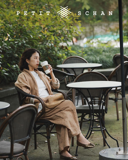 PETIT SCHAN小闪  CLO#027 Flow心流  36支盐缩工艺细亚麻东方禅意外套/裤子 商品图8