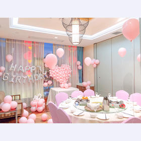 「幸福的天空」-粉色系小预算生日布置