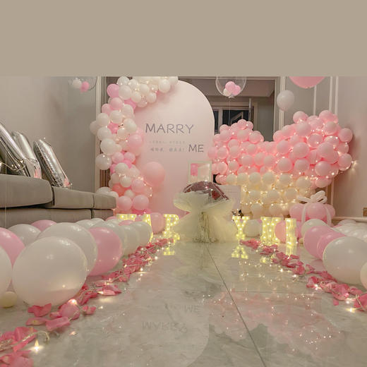 「爱的拥抱」-粉嫩色系求婚布置 商品图0