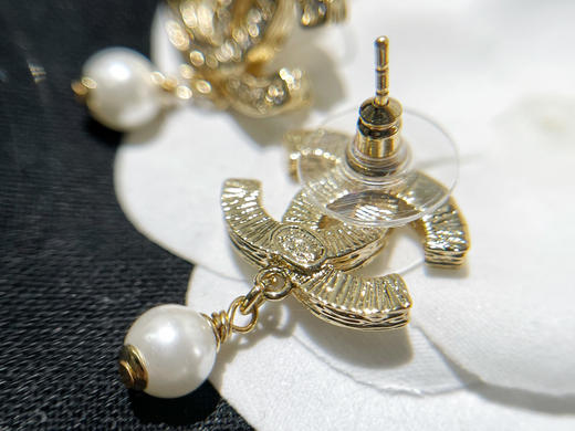 CHANEL香奈儿双c珍珠耳钉耳环 商品图8