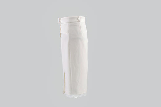 花边摆侧前叉高腰封腰带铅笔半裙（附腰带） 商品图3