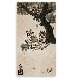 泡面猫「国风系列-打扑克」