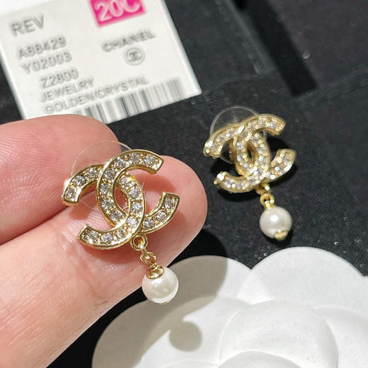 CHANEL香奈儿双c珍珠耳钉耳环 商品图6