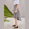 欧芮儿黑白格子半身裙2021新款高腰显瘦优雅气质复古不规则裙 商品缩略图1