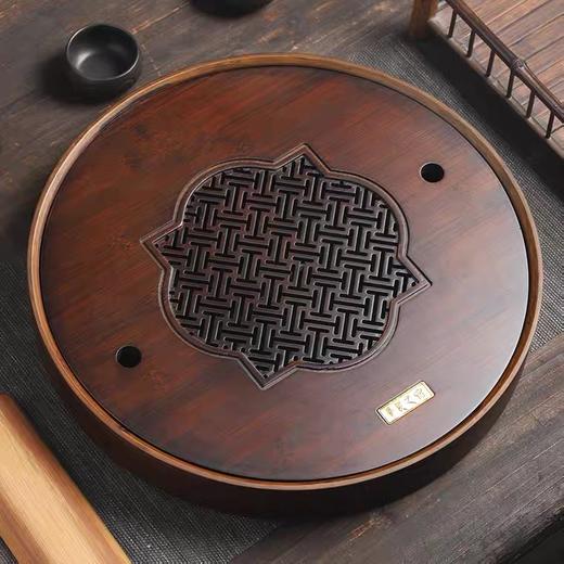 尚置丨华夏之窗 碳化竹制储水式茶盘 小号/中号 2款可选 茶桌必备    商品图0