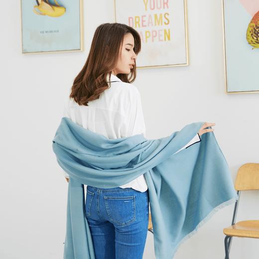雪绒花Edelweiss 纯色长方形围巾女旗袍披肩外搭高端时尚洋气长巾 商品图0