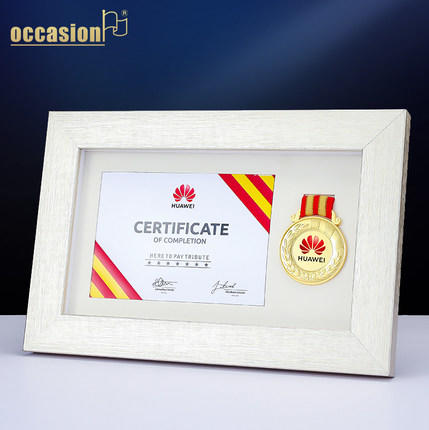 画框挂墙奖状奖牌架奖牌展示框展示盒立体相框徽章收纳定制纪念牌 商品图0