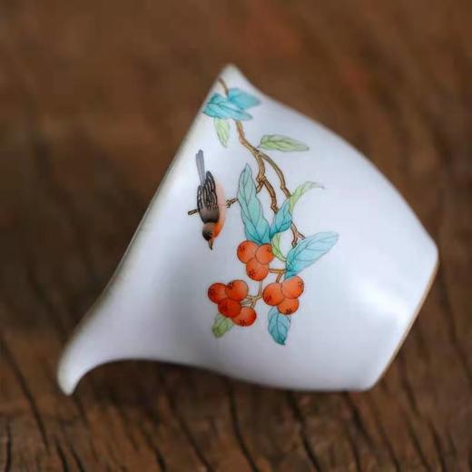 「汝窑手绘三才盖碗功夫茶杯公道杯」开片可养景德镇手工陶瓷三泡台 分茶器 主人杯 商品图4