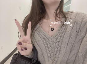 CHANEL香奈儿双c黑色桃心项链