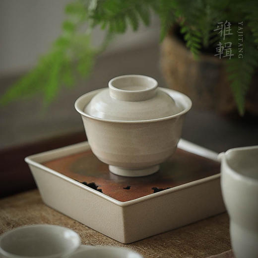 「蚀痕 草木灰色壶承」 茶托 小茶盘 氧化黄铜盖 可储水 商品图1