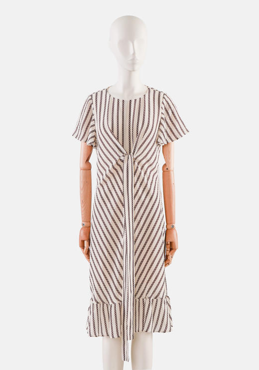 收腰荷叶摆气质连衣裙 商品图1