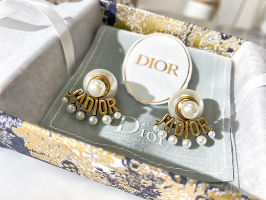 新款DIOR迪奥jadior珍珠耳钉耳环 商品图6