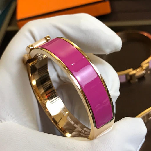 爱马仕H手镯-玫红色珐琅 商品图7