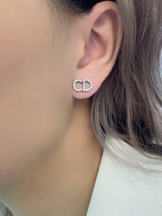 DIOR迪奥CD满钻耳钉耳环 商品图0