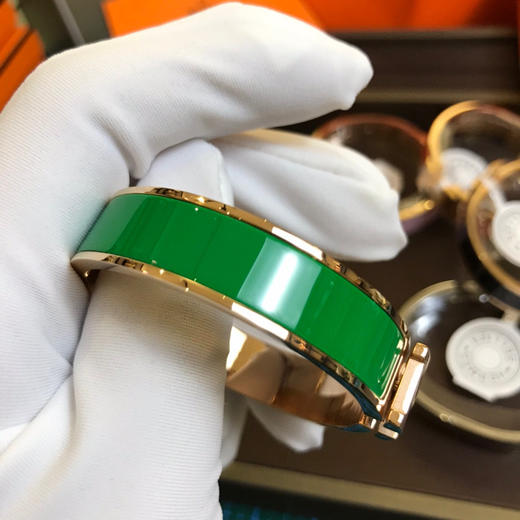 爱马仕H手镯-丛林绿珐琅 商品图6