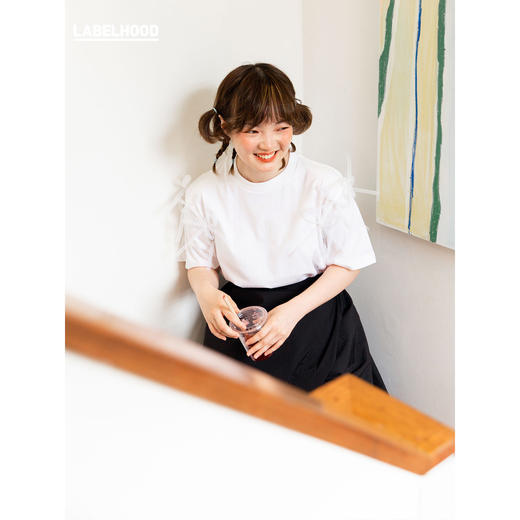 SHUSHU/TONG 蝴蝶结T恤 aw19to08co001wh100 商品图2
