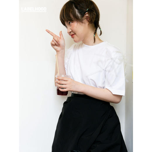 SHUSHU/TONG 蝴蝶结T恤 aw19to08co001wh100 商品图3