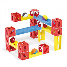 Quercetti启迪 滚球系列 立方建构（高级版）Q6505 3+岁 意大利