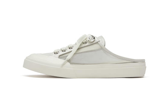 西村名物2021春季新款舒适休闲凉拖外穿皮面平底运动小白鞋X21AH14841 商品图1