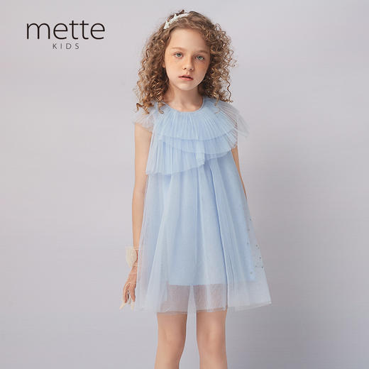 【多层网纱连衣裙】21年夏季新品女童多层网纱无袖中长款连衣裙 商品图0