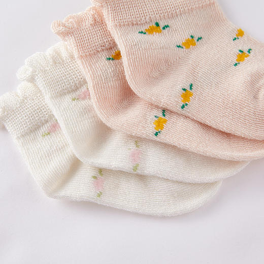 英氏儿童袜子春夏薄袜男女宝宝针织蚕丝柔软印袜子YIWCJ01031A01 YIWCJ01030A01 商品图1