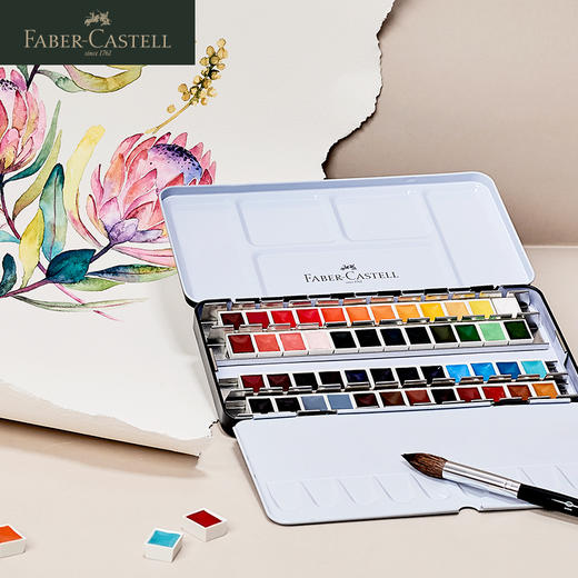 德国辉柏嘉 红系列 半干固体水彩 24/36/48色 商品图10