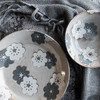 【AITO】日本原产 美浓烧Nordic Flower陶瓷碗碟 冬雪 商品缩略图2
