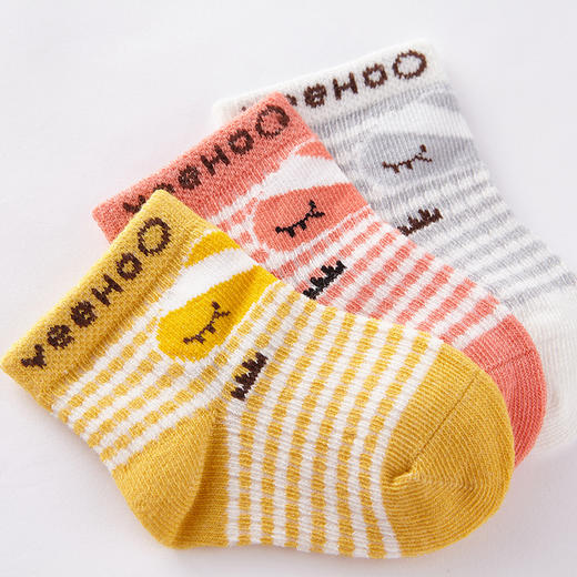 英氏婴儿袜子男女宝3双装袜四季袜YIWAJ11027A01 YIWAJ11026A01 商品图4