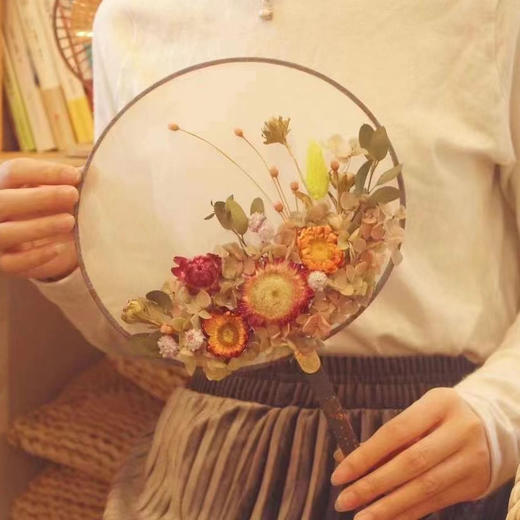 押花团扇-情动繁花 商品图0