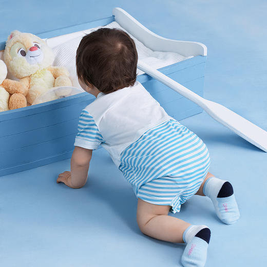 英氏男宝条纹短蛤夏季连体衣迪士尼YZJAJ21001A01 YZJAJ21002A01 商品图1