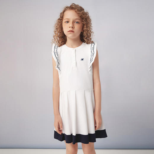 【无袖纯棉童连衣裙】21年夏季新品中长款连衣裙时尚无袖薄裙子 商品图1