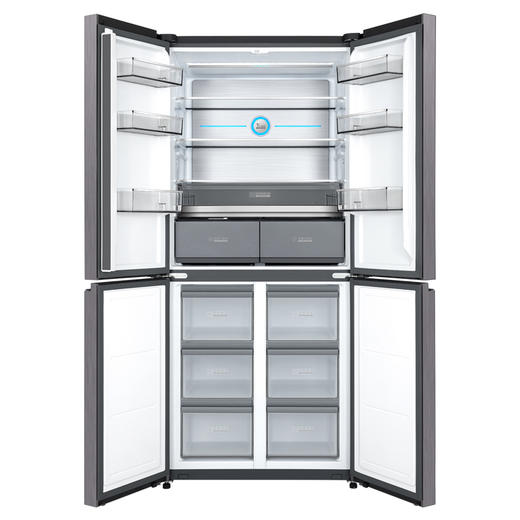 TCL 灵悉C12系列 510升十字对开急冷智屏大屏冰箱 极速制冷 膳食管理 蓝点魔盘快速制冷 厨房娱乐R510C12-UA 商品图1