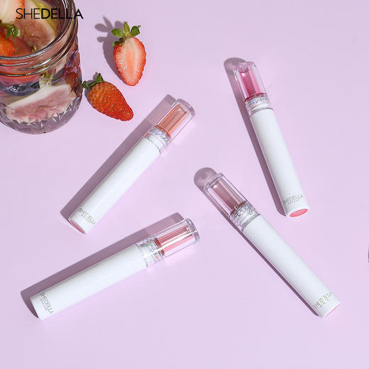 【四支优惠装】诗蒂娅水光空气镜面唇釉女水润持久不掉色口红成膜唇膏水果味唇彩七夕节 商品图2