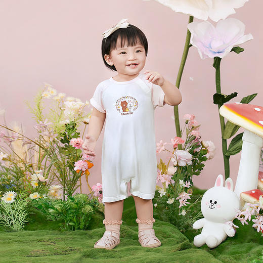 英氏婴儿连体衣短袖哈衣爬服夏季YZJAJ21003A01 YZJAJ21004A01 商品图1