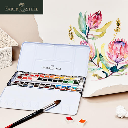 德国辉柏嘉 红系列 半干固体水彩 24/36/48色 商品图9