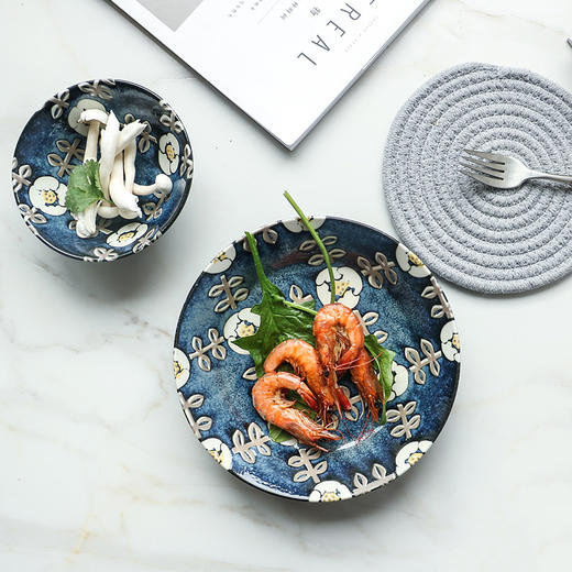 【AITO】日本原产 美浓烧Nordic Flower陶瓷碗碟 晚晴 商品图4