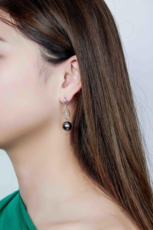 「DNA」11mm大溪地珍珠耳环 商品图2