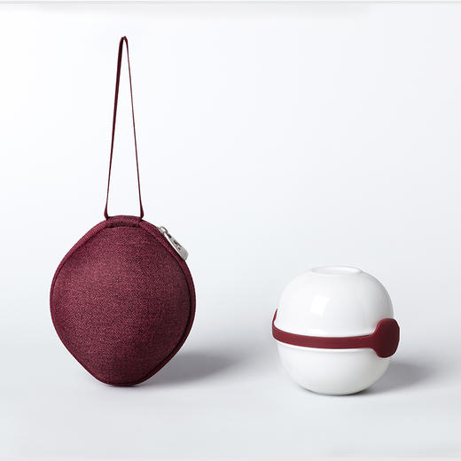 研物坊丨逢缘快客杯 便携旅行茶具 酒红 商品图1